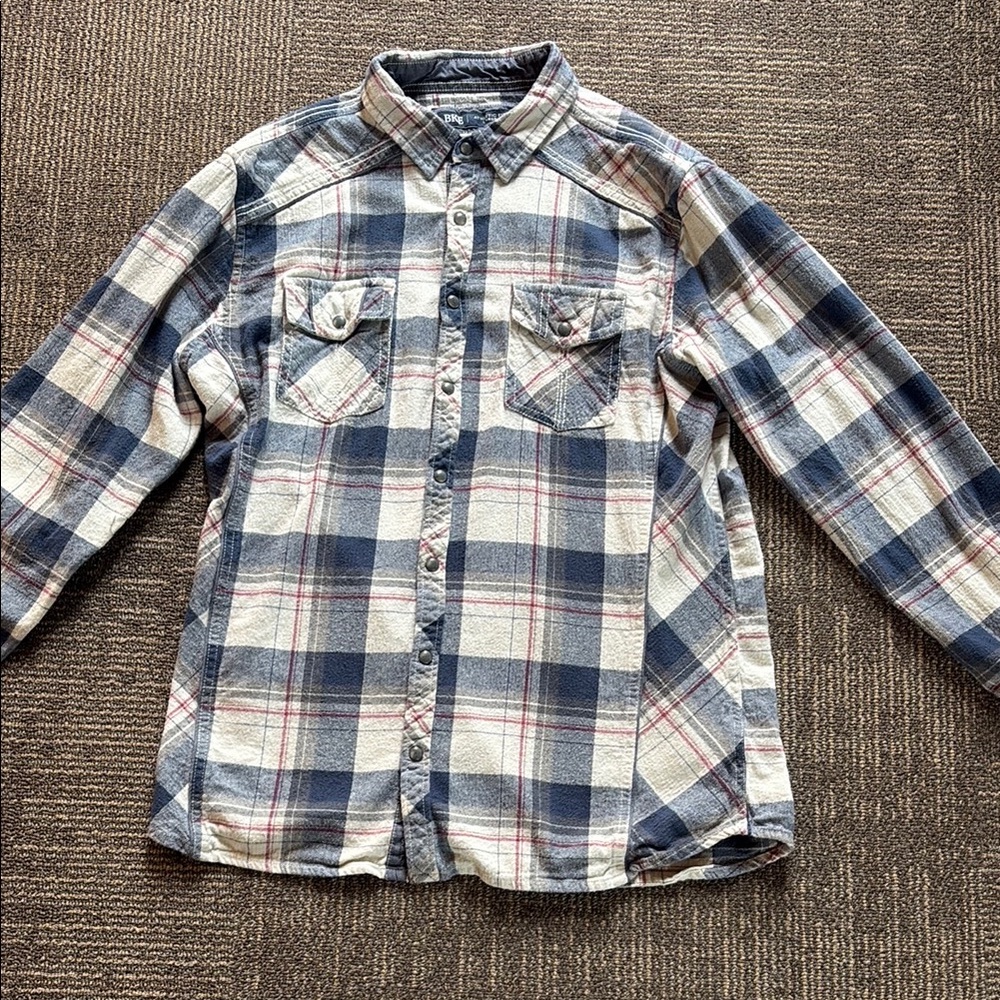 BKE Blue and White Casual Button Down Shirt